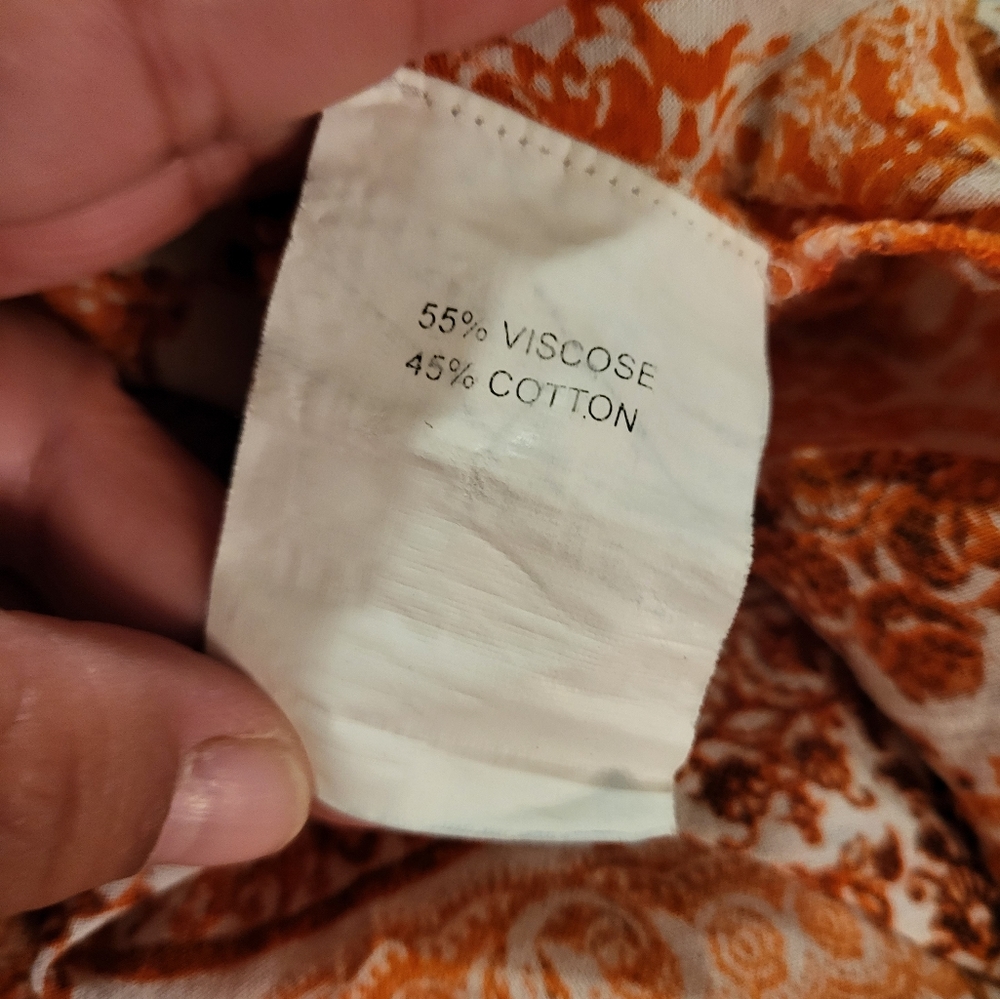 Label Ritu Kumar Orange Sleeveless Top - Picture 8 of 10